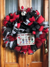 Load image into Gallery viewer, Classic Horror Halloween Wreath, Halloween Decor, Halloween Movie Characters