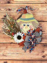 Load image into Gallery viewer, Scarecrow Wreath, Thanksgiving Decor, Fall Decor