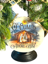 Load image into Gallery viewer, O’Come Let Us Adore Him Wreath, Christmas Wreath, Religious Decor, Religious Christmas, Christmas Decor