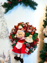 Load image into Gallery viewer, Mrs. Clause Christmas Wreath, Christmas Decor, Santa Wreath