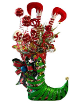 Load image into Gallery viewer, Elf Christmas Boot, Christmas Centerpiece, Christmas Decor