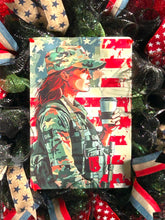 Load image into Gallery viewer, Military Female Soldier Wreath, Military Wreath, Veteran Gift, Patriotic Decor