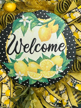 Load image into Gallery viewer, Welcome Wreath, Lemon Wreath, Summer Spring Wreath