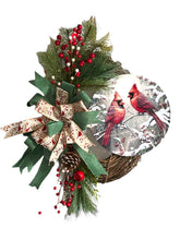 Load image into Gallery viewer, Cardinal Wreath, Winter Wreath, Christmas Wreath, WInter Decor