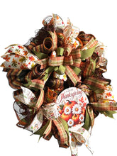 Load image into Gallery viewer, Happy Thanksgiving Wreath, Thanksgiving Decor