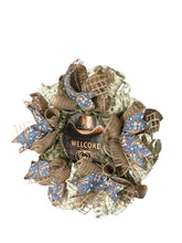 Load image into Gallery viewer, Welcome Cowboy Wreath, Rodeo, Cowboy Hat Decor, Western Decor