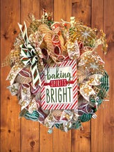 Load image into Gallery viewer, Baking Spirits Bright Wreath, Christmas Wreath, Gingerbread Wreath, Christmas Decor