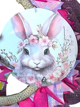Load image into Gallery viewer, Easter Wreath, Pink Bunny Wreath, Easter Decor