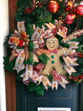 Load image into Gallery viewer, Gingerbread Wreath, Gingerbread Christmas, Winter Decor, Christmas Decor