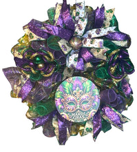 Load image into Gallery viewer, Mardi Gras Wreath, Mardi Gras Decor, Fat Tuesday Celebration