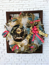 Load image into Gallery viewer, He Is Risen Wreath, Easter Wreath, Easter Decor, Religious Wreath
