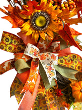 Load image into Gallery viewer, Fall Floral Wreath, Autumn Wreath, Fall Grapevine Wreath