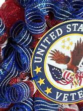 Load image into Gallery viewer, United States Veteran Wreath, Veteran Gift, Military Wreath, Patriotic