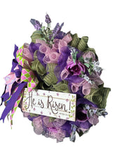 Load image into Gallery viewer, He Is Risen Easter Wreath, Easter Decor, Religious Easter