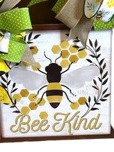 Load image into Gallery viewer, Bee Kind Wreath, Bee Wreath, Spring Summer Wreath, Home Decor
