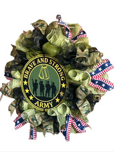 Load image into Gallery viewer, Army Wreath, Military Wreath, Patriotic, Veteran