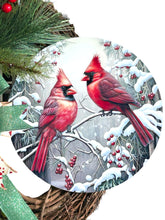 Load image into Gallery viewer, Cardinal Wreath, Winter Wreath, Christmas Wreath, WInter Decor