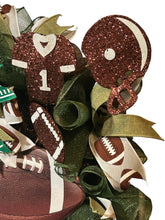 Load image into Gallery viewer, Football Wreath, Football Decor, Sports Wreath, Football Gift