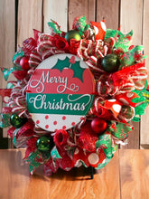 Load image into Gallery viewer, Merry Christmas Wreath, Christmas Decor, Christmas Wreath