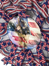 Load image into Gallery viewer, Military Wreath, Patriotic Wreath, Veteran Wreath, Patriotic Decor