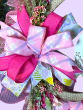 Load image into Gallery viewer, Easter Wreath, Pink Bunny Wreath, Easter Decor