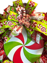 Load image into Gallery viewer, Peppermint Candy Wreath, Christmas Wreath, Christmas Decor, :Candy Wreath