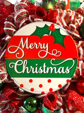 Load image into Gallery viewer, Merry Christmas Wreath, Christmas Decor, Christmas Wreath