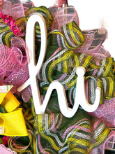 Load image into Gallery viewer, Everyday Wreath, Home Decor, Hi Wreath, Spring Wreath, Summer Wreath