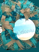 Load image into Gallery viewer, Welcome Wreath, Nautical Wreath, Beach House, Lake House, Summer Wreath