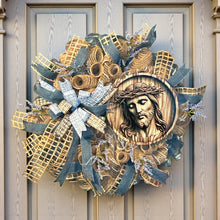Load image into Gallery viewer, Jesus Wreath, Religious Decor, Easter Lent Wreath