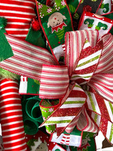 Load image into Gallery viewer, Elf Christmas Wreath, Elf Hat and Legs Wreath, Christmas Decor