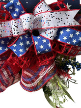 Load image into Gallery viewer, Patriotic Swag, Patriotic Wreath, Memorial Day Veteran’s Day Decor