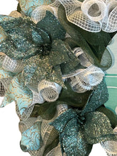 Load image into Gallery viewer, Let It Snow Wreath, Winter Wreath, Christmas Wreath, Mint and White Christmas, Christmas Decor