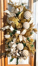 Load image into Gallery viewer, Rustic Christmas Swag, Gold Christmas, Farmhouse Christmas, Christmas Decor