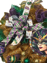 Load image into Gallery viewer, Mardi Gras Wreath, Mardi Gras Decor, Fat Tuesday