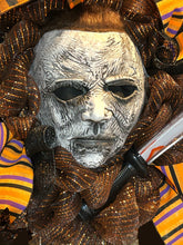 Load image into Gallery viewer, Halloween Wreath, Michael Myers Wreath, Halloween Decor, Classic Horror Wreath