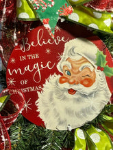 Load image into Gallery viewer, Believe in The Magic of Christmas, Christmas Wreath, Santa Wreath, Christmas Decor