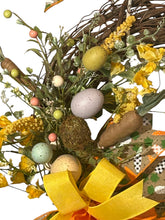 Load image into Gallery viewer, Easter Grapevine Wreath, Rustic Easter, Easter Decor, Easter Eggs and Carrots