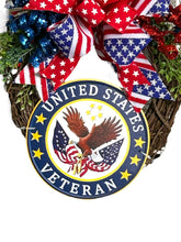 Load image into Gallery viewer, United States Veteran Wreath, Military Wreath, Patriotic, Veteran Gift