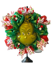 Load image into Gallery viewer, Green Monster Wreath, Christmas Wreath, Christmas Decor