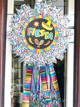 Load image into Gallery viewer, Fiesta Wreath, Fiesta Decor, Fiesta Ribbon Wreath
