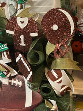 Load image into Gallery viewer, Football Wreath, Sports Decor, Football Gift, Football Decor