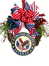 Load image into Gallery viewer, United States Veteran Wreath, Military Wreath, Patriotic, Veteran Gift