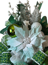 Load image into Gallery viewer, Green and White Christmas Swag, Christmas Decor