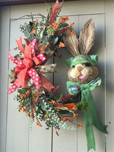 Load image into Gallery viewer, Rustic Easter Bunny Wreath, Easter Grapevine Wreath, Easter Decor