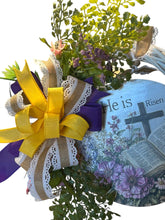 Load image into Gallery viewer, He Is Risen Easter Wreath, Easter Decor, Religious Easter