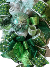 Load image into Gallery viewer, Green and White Christmas Swag, Christmas Decor