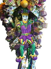 Load image into Gallery viewer, Mardi Gras Swag, Jester Swag, Mardi Gras Decor, Fat Tuesday
