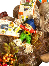 Load image into Gallery viewer, Scarecrow Wreath, Fall Wreath, Thanksgiving Wreath, Fall Thanksgiving Decor