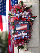 Load image into Gallery viewer, Patriotic Swag, Patriotic Wreath, Memorial Day Veteran’s Day Decor